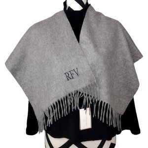 NWT Masserano Cashmere Sciarpa Biella Frange Scarf